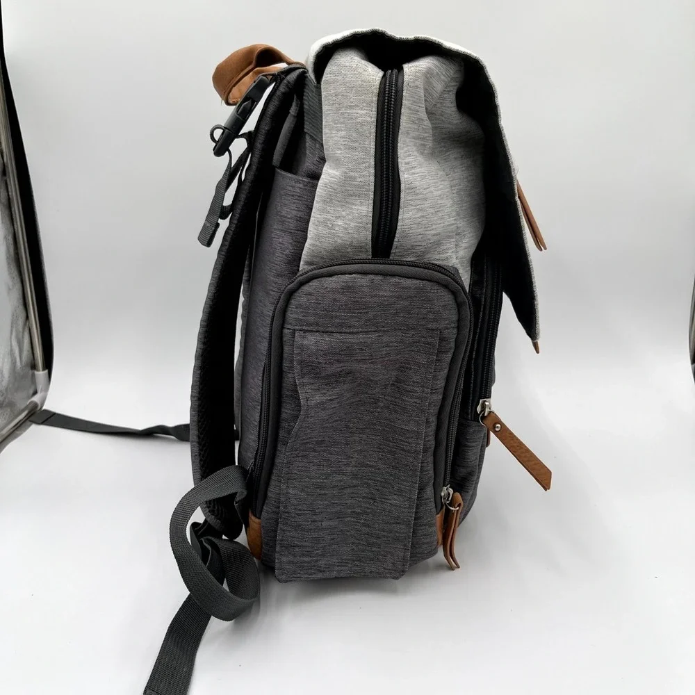 Eddie Bauer Cascade Backpack Wolf Slate Gray First Adventure Diaper Bag FLAWED